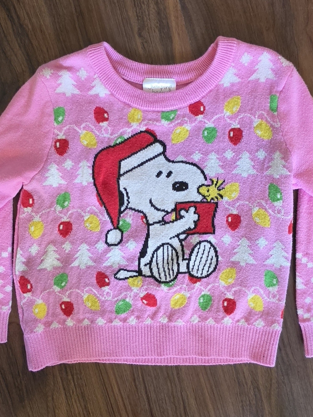 jumping beans Pink Snoopy Holiday Crewneck Sweater